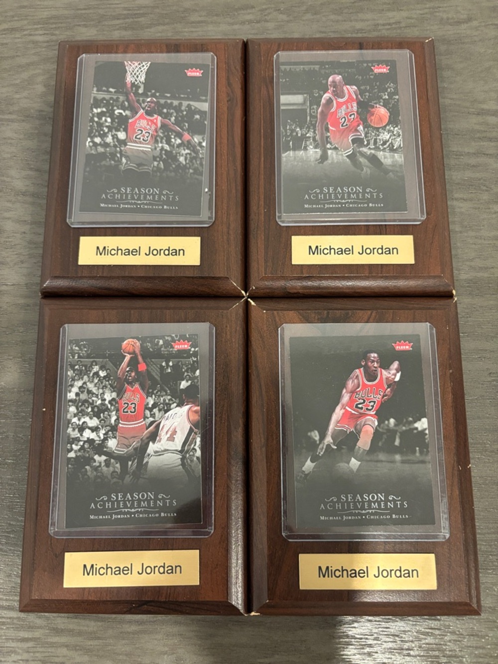 Michael Jordan Season of Achievements Plaque Set - Brown
